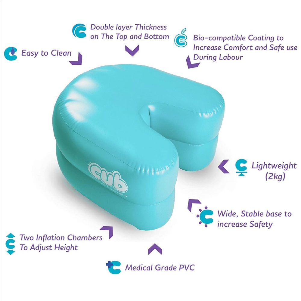 Turquoise Inflatable Cushion - Picture 2 of 10